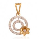 Beautifully Crafted Diamond Pendant Set with Matching Earrings in 18k gold with Certified Diamonds - PD0869P